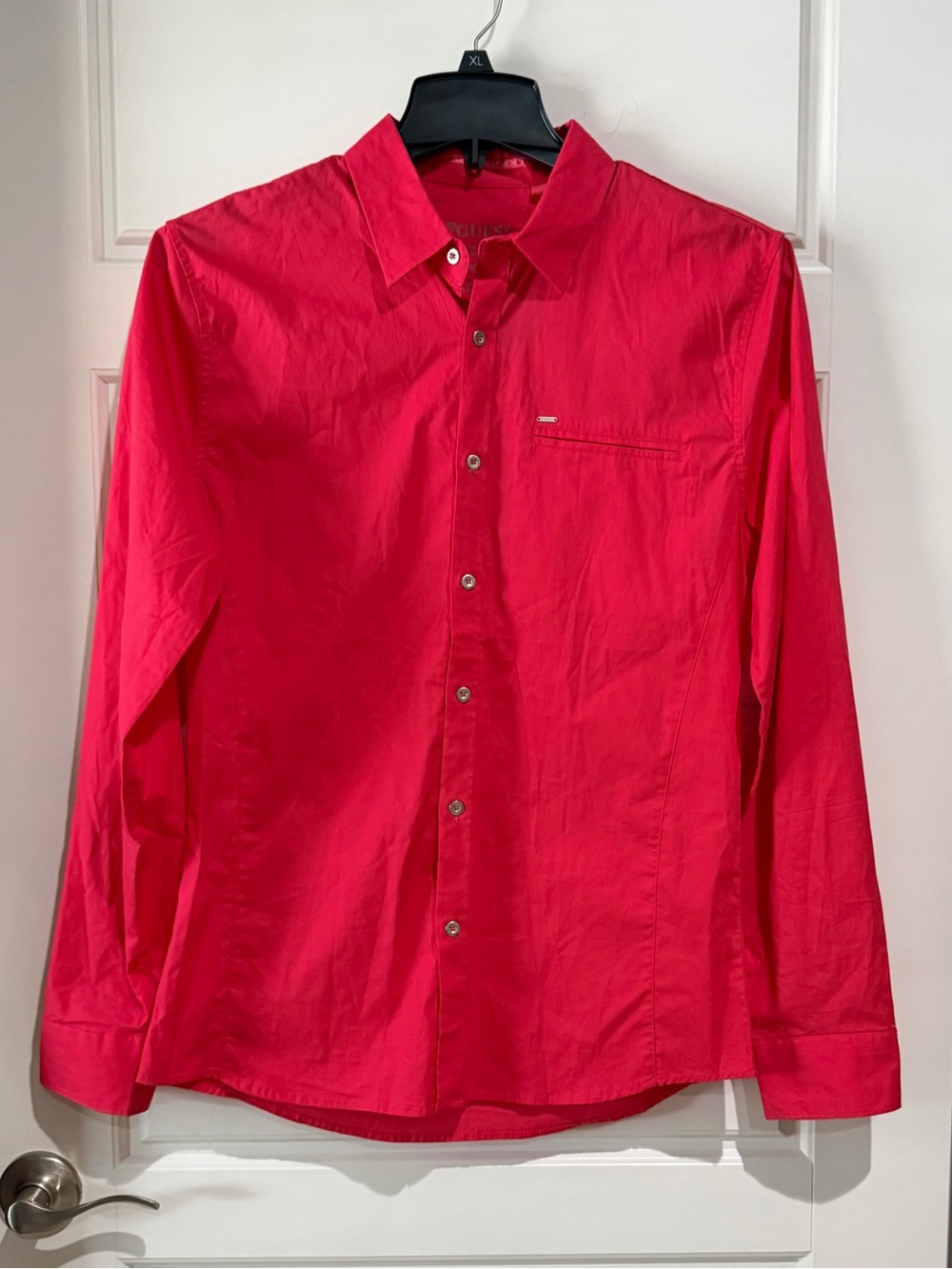 Guess Fuchsia Long-Sleeve Button-Down Shirt